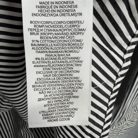 POLO RALPH LAUREN Classic Fit Shirt White Black Stripe Size Large 16.5 - Picture 5 of 5
